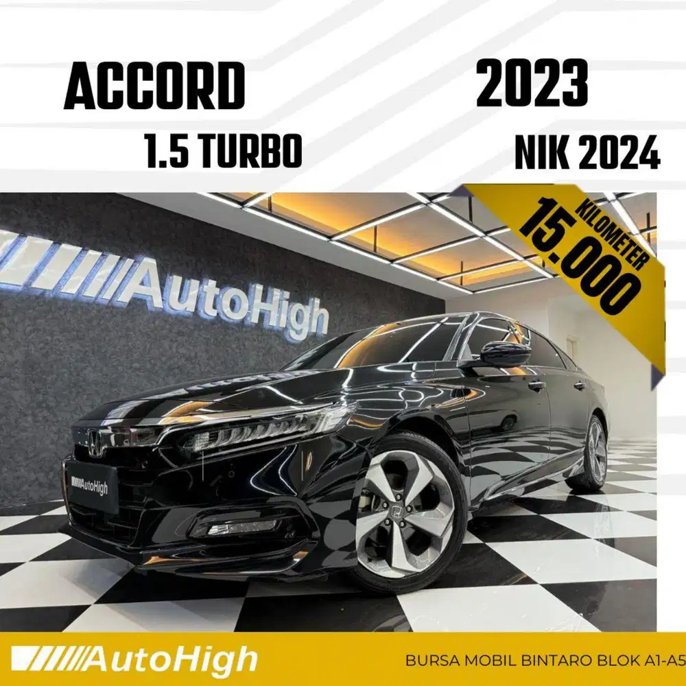 DP10% [Km15.000] Accord Sunroof Turbo 2023 Black Reg 2024 #AUTOHIGH
