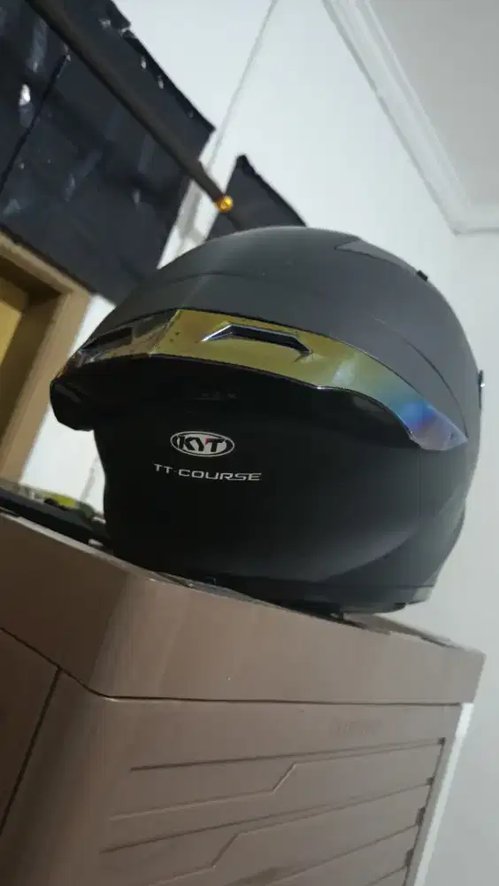 kyt fullface TT COURSE HITAM DOFF