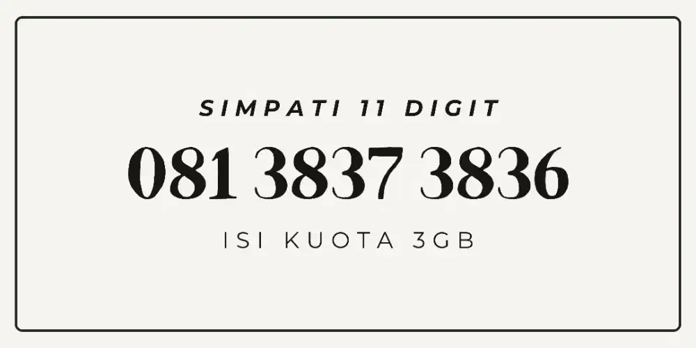 Nomer cantik nomor cantik simpati 11 digit