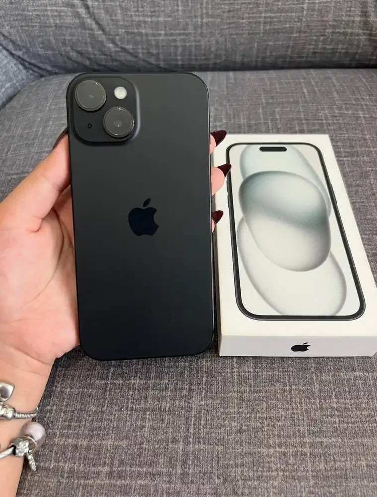 iPhone 15 128gb Black Garansi Resmi iBox Fullset Nominus