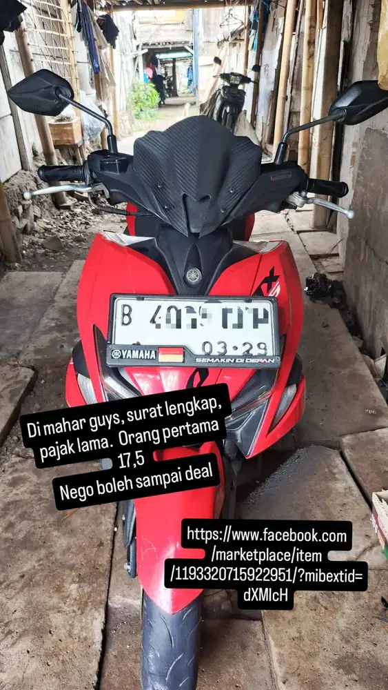 Bismillah Dijual Aerox Merah