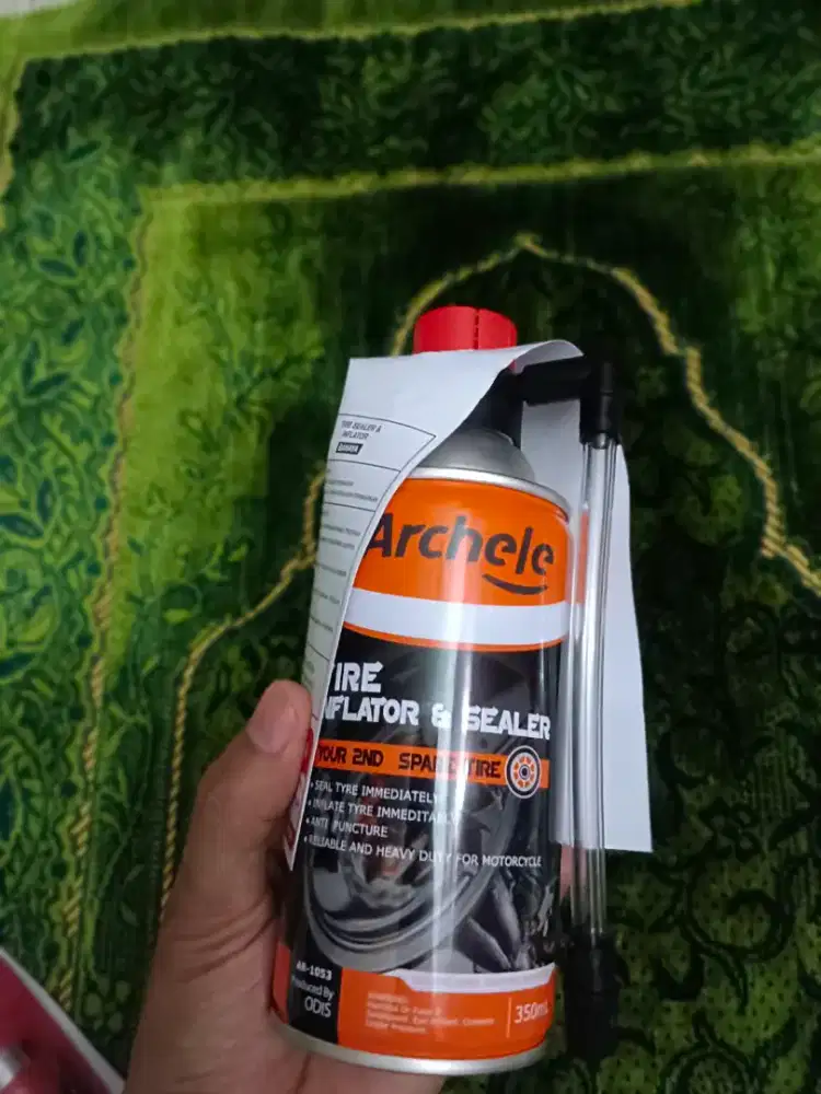 Pompa ban darurat+ cairan anti bocor ban Tubeless ARCHELE 350ml