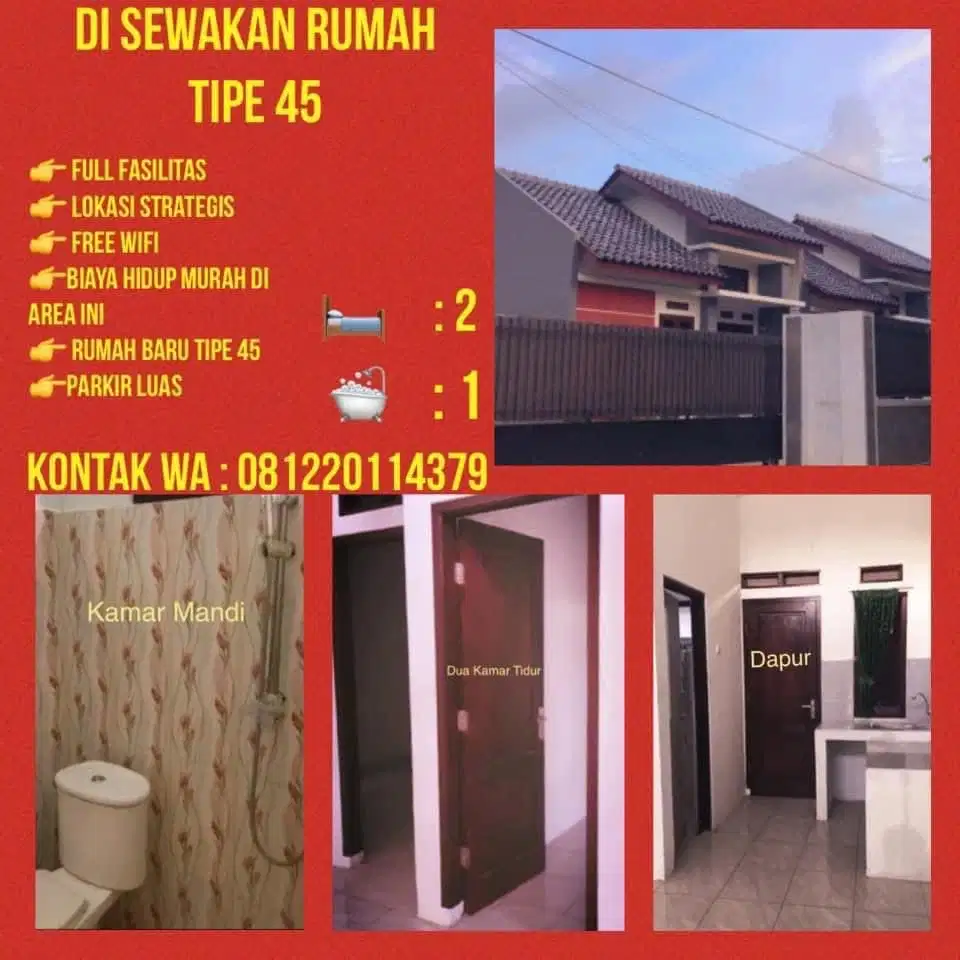 Di Sewakan Rumah Tipe 45