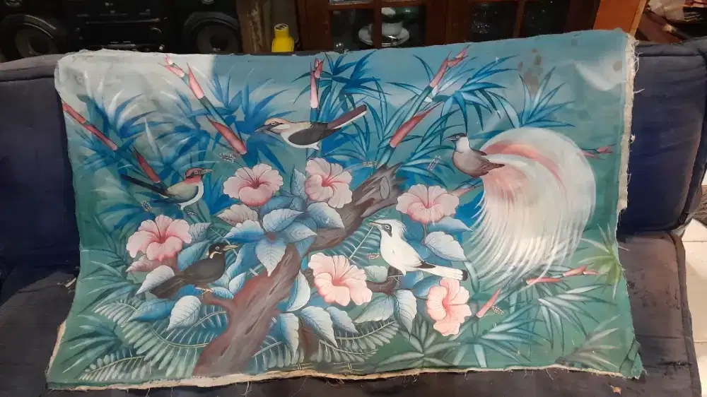 Lukisan burung&bunga Bali