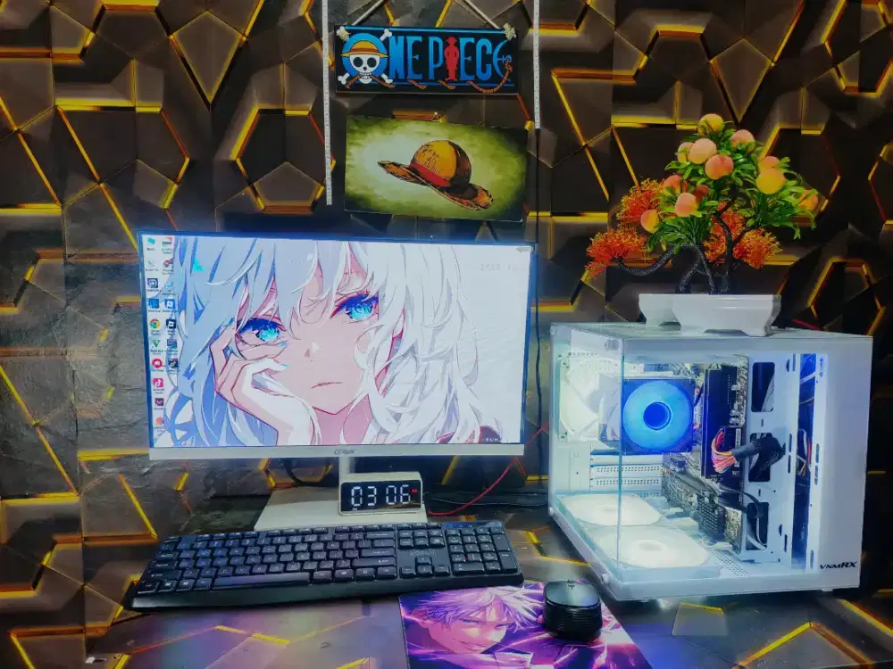 PC Ryzen 5 White Fullset Siap Pakai