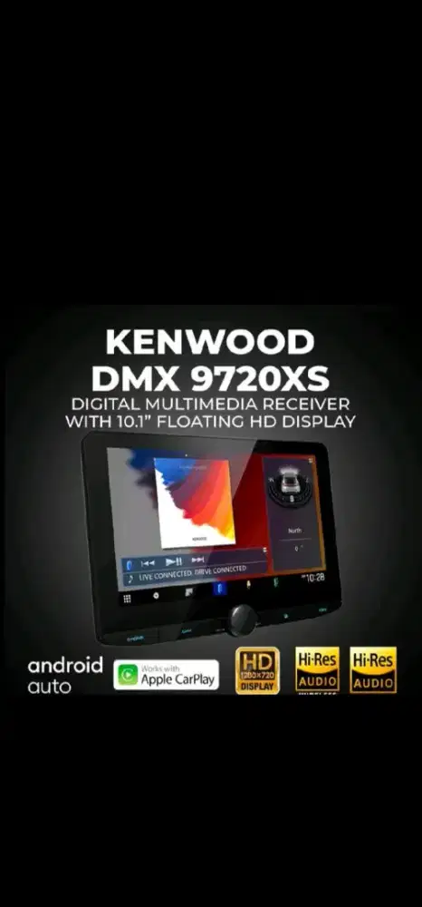 Kenwood DMX-9720XS Head unit Hi-Res Audio with wireless apple car play