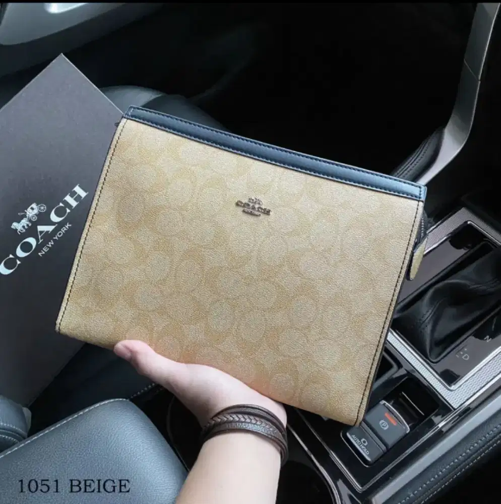 Clutch Coach Beige and Black