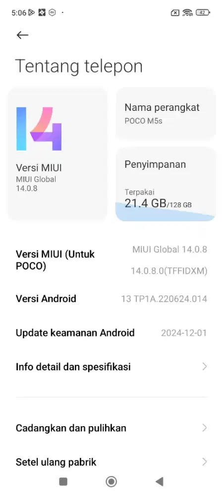 Poco m5s 6/128 mulus no minus