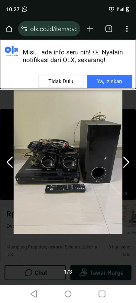 Di jual cepat sedang BU