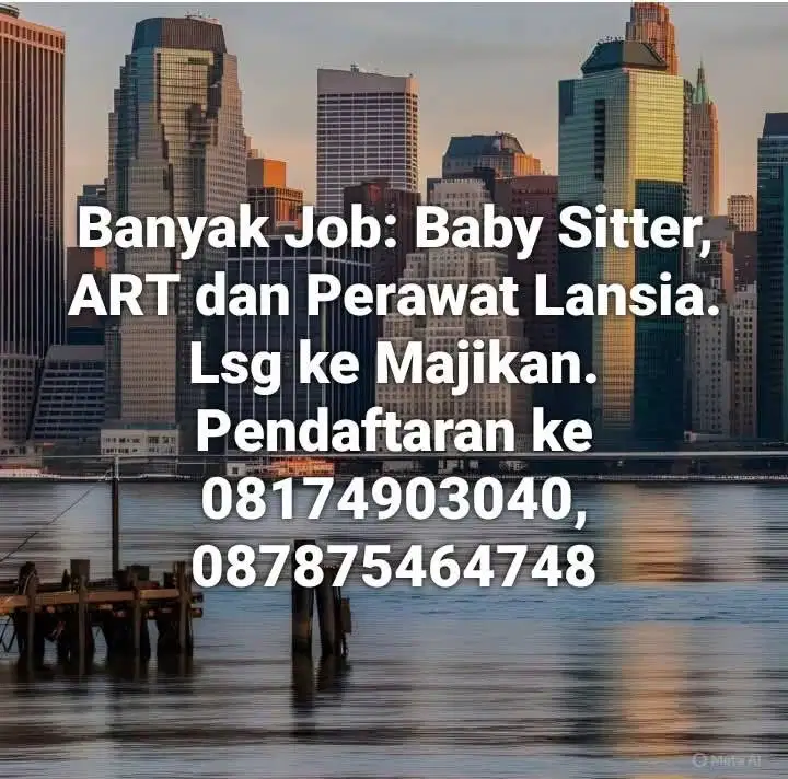 Banyak Loker Penempatan Langsung: Baby Sitter, ART dan Perawat Lansia
