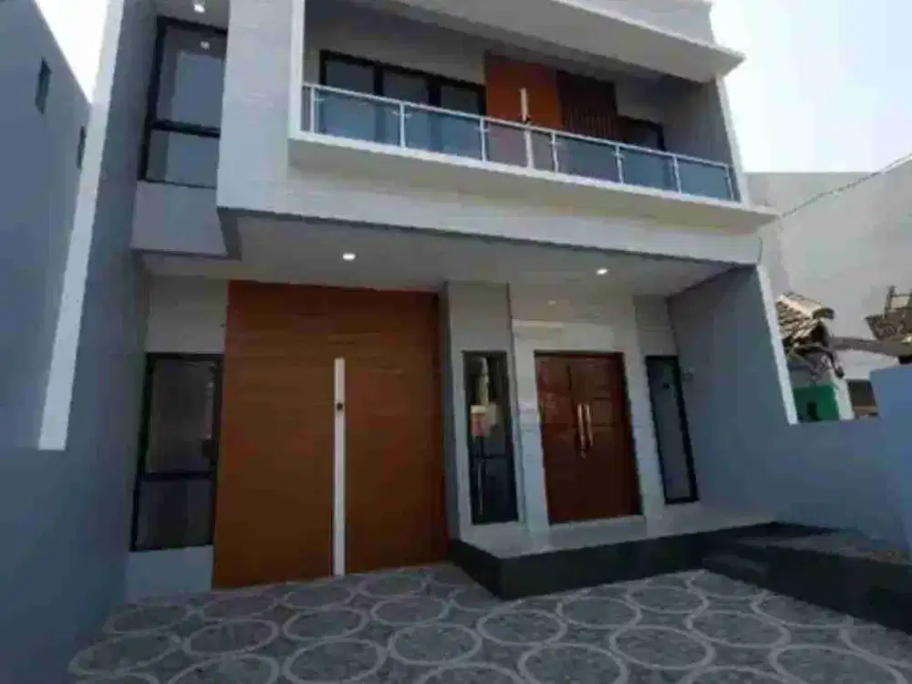 RUMAH MEGAH 2 LANTAI MODERN MINIMALIS DI BINTARA LOKA