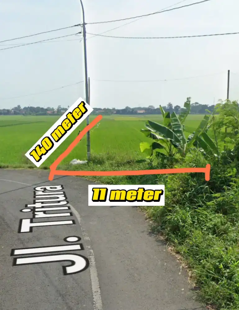 DIJUAL TANAH SAWAH DI JANTUNG KOTA PEKALONGAN