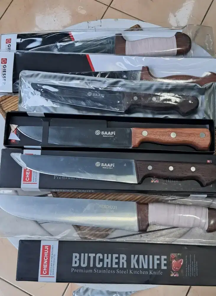 Jual pisau saafi panjang 18cm dan 20cm bahan bilah baja anti karat