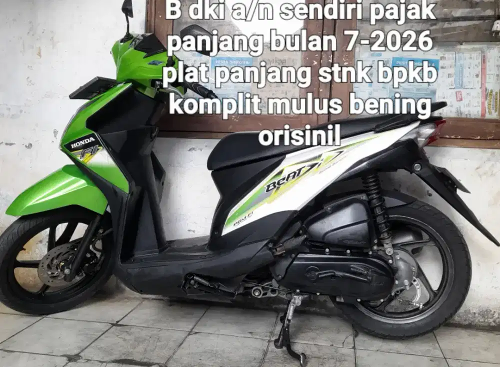 Honda beat F1 2013 cw asli hijau putih B dki a/n sendiri pajk panjang