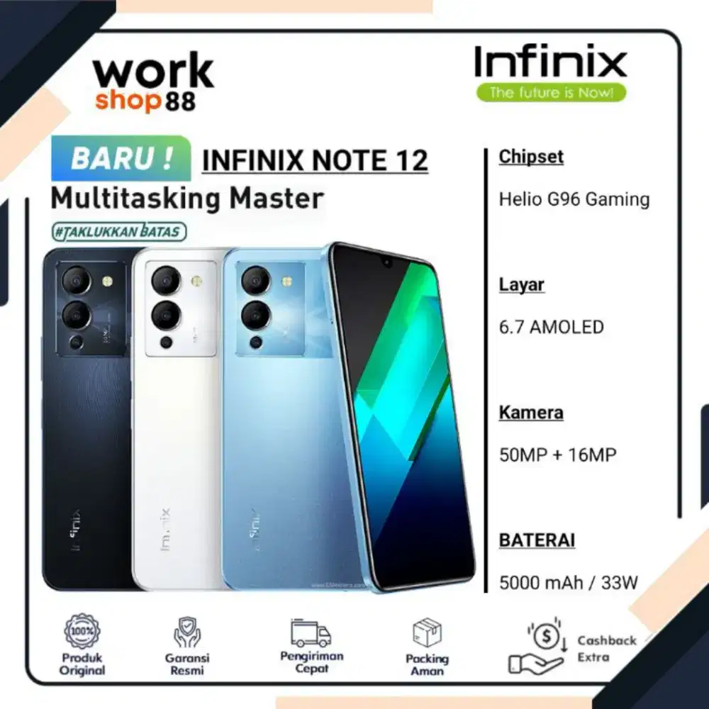 Infinix note 12 ram 8gb 128gb baru segel garansi resmi infinix 1 th