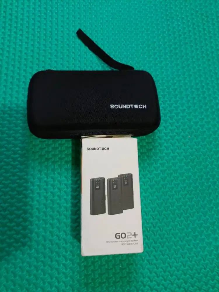 SOUNDTECH GO2+ MIC WIRELESS DUAL TRANSMITTER 2.4 GHZ MIC ANTI NOISE