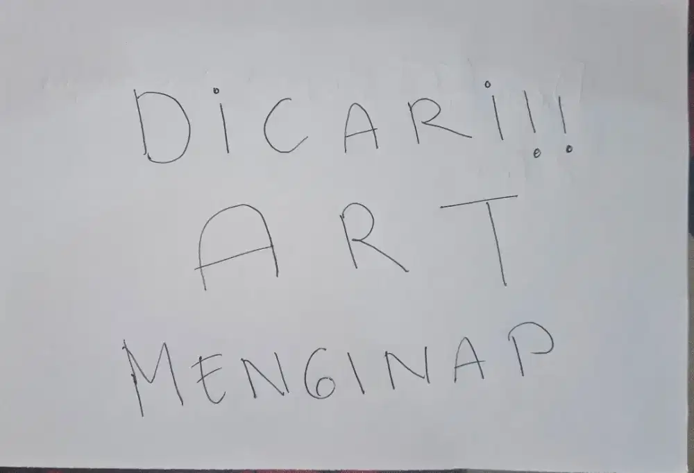 Dicari ART Menginap