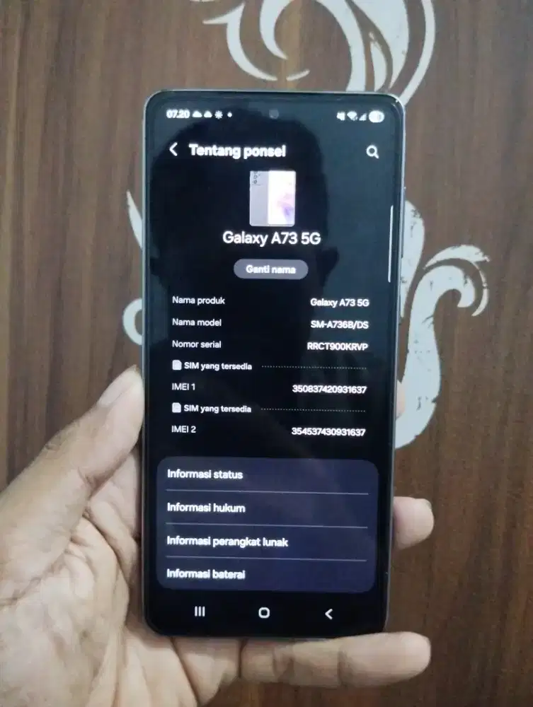 Samsung a73 8/256 fullset nominus