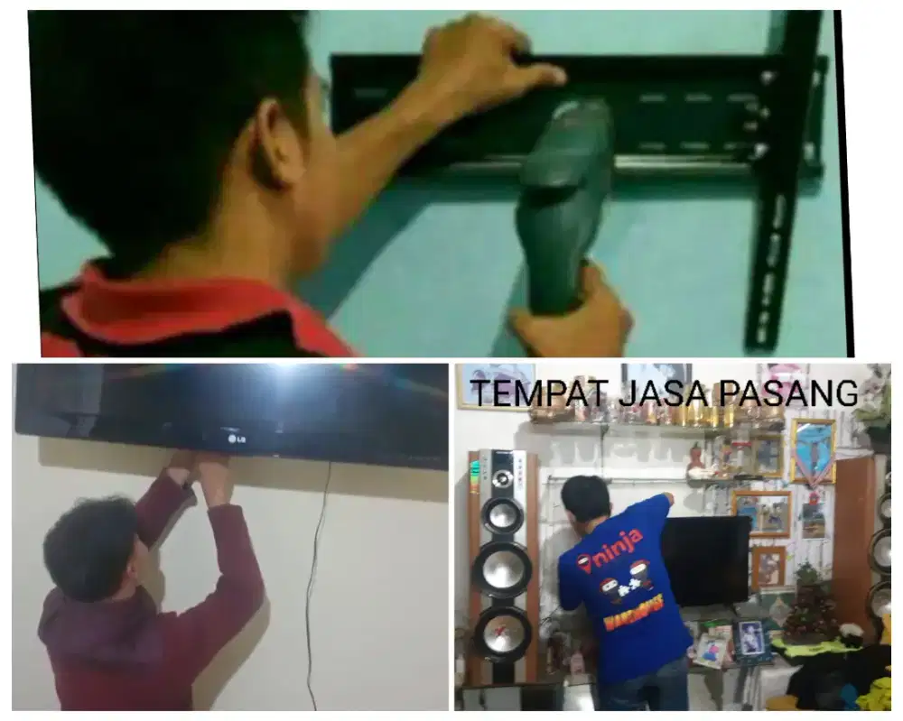 Pasangkan bracket dan Braket +pasang terimarapih breket bracket led tv