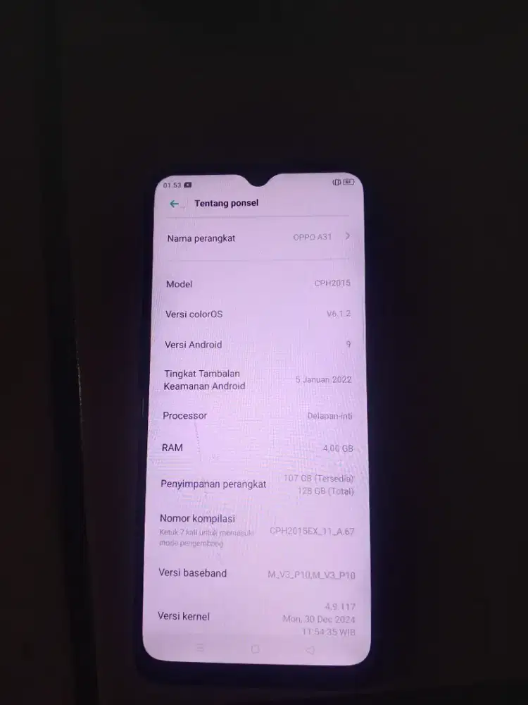 Oppo a31 4/128 hitam
