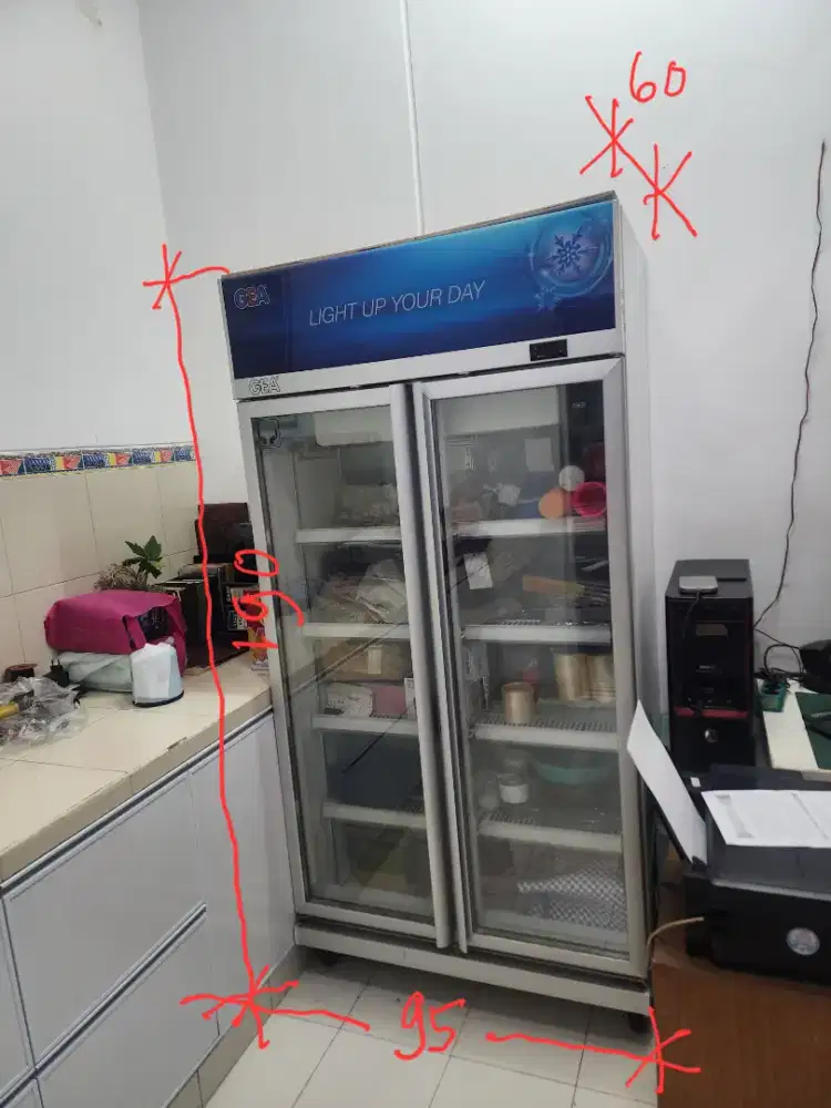Showcase Display Coller 2 pintu, 600 ltr, GEA, EXPO-600AH (Second)
