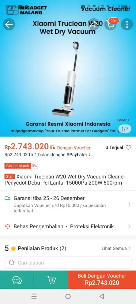 Vacum cleaner merk Xiaomi