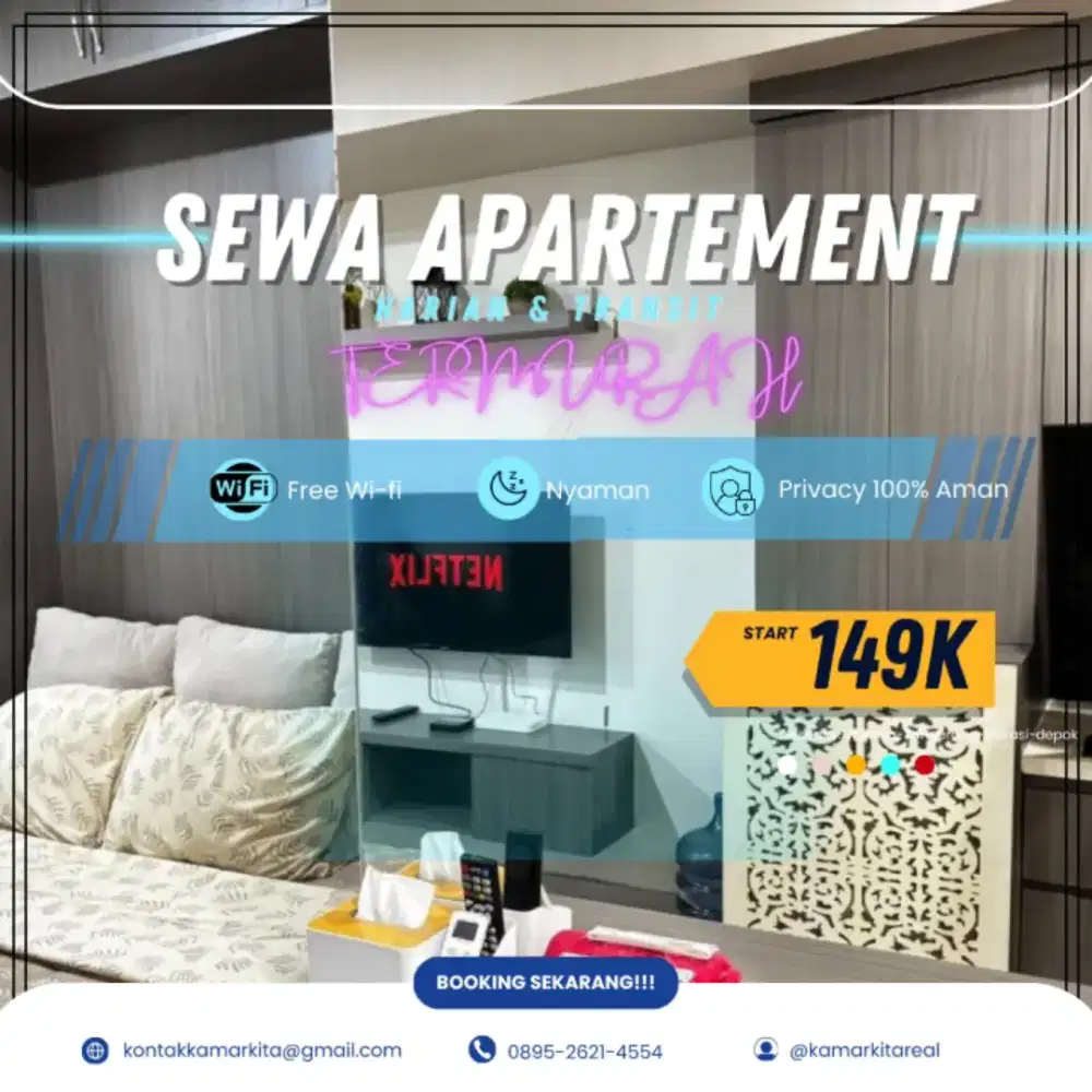 Sewa Apartemen Bassura City Harian/Transit Termurah