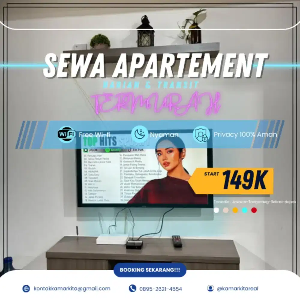 Sewa apartemen Harian Jakarta Selatan KALIBATA CITY Termurah