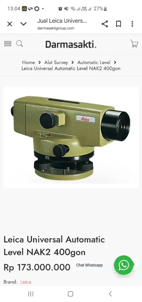 Level Wild  leica buat pasang mesin