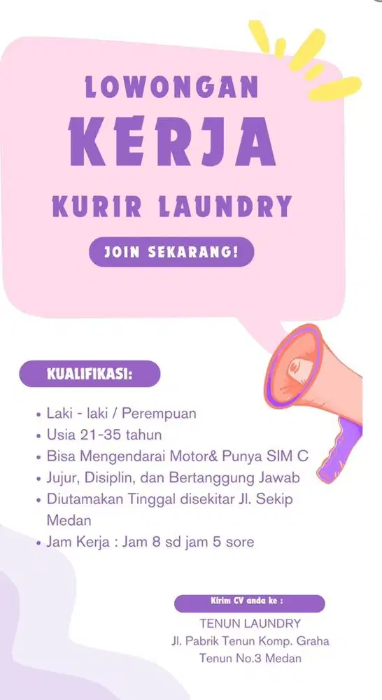 Loker kurir laundry