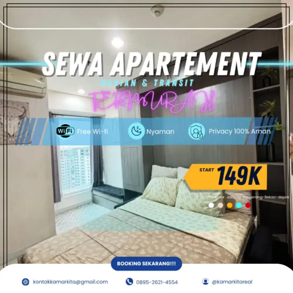 Sewa apartemen Jakarta Timur Bassura City Harian/Transit Termurah
