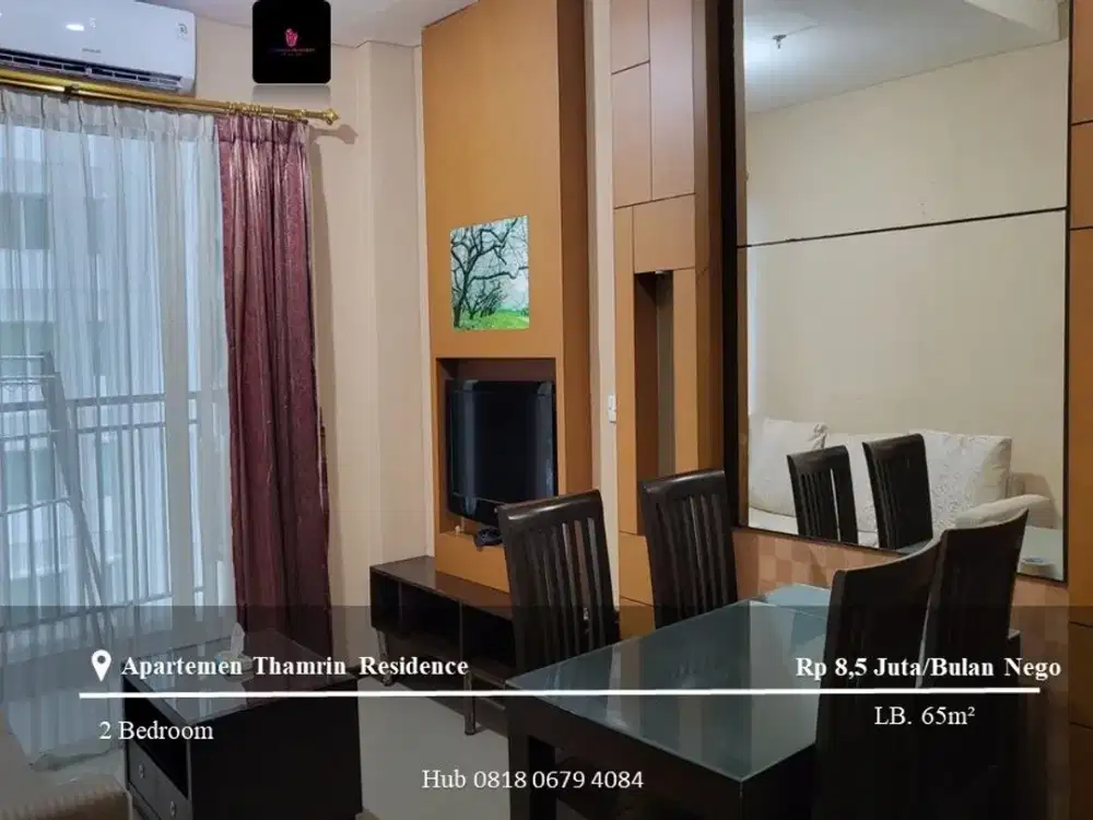Disewakan Apartement Thamrin Residence 2BR High Floor FF