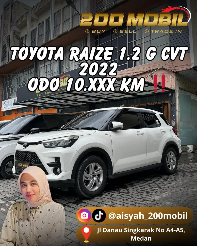 Toyota Raize 1.2 G Cvt 2022 Bensin