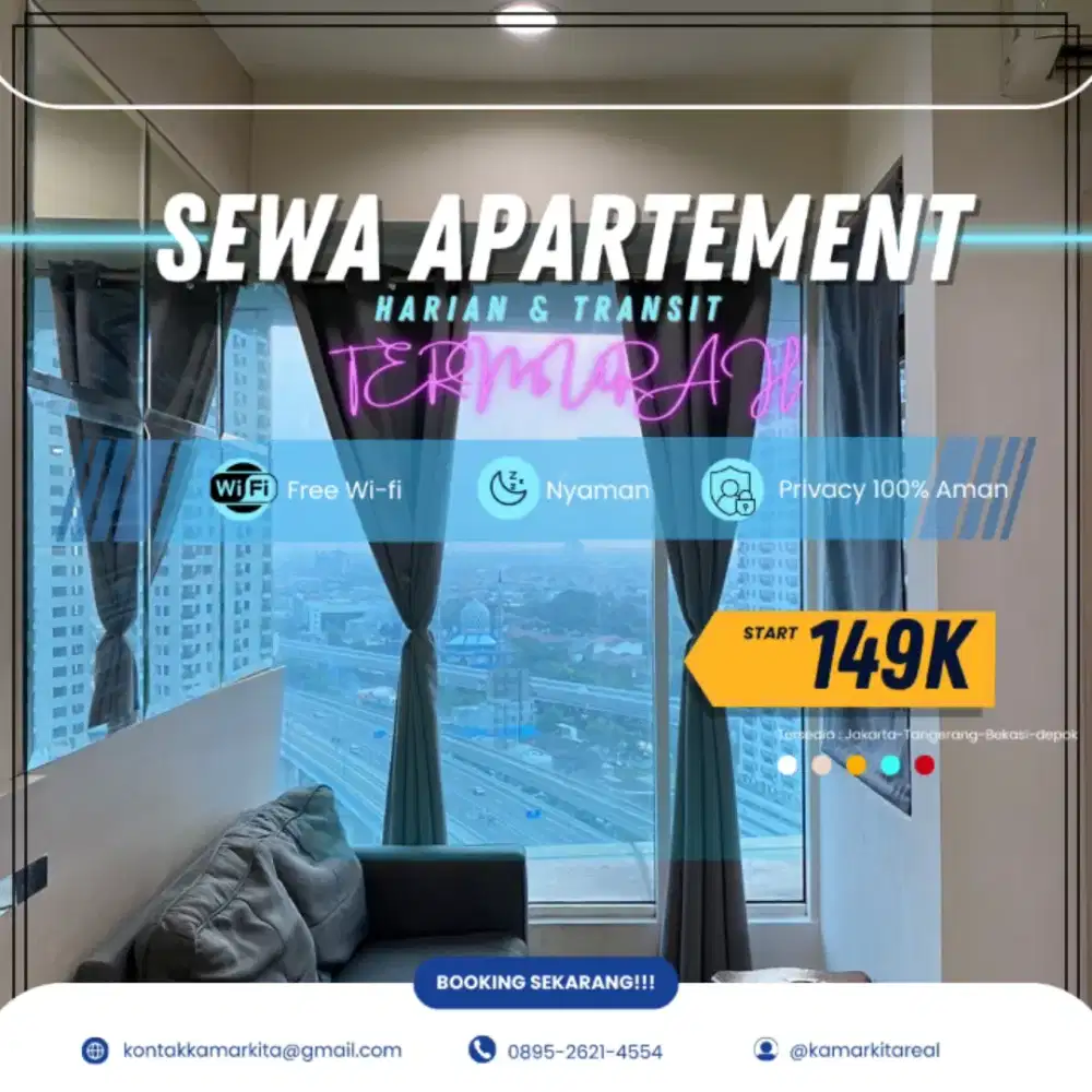 Sewa apartemen Bekasi Grand Dhika City Harian/Transit Termurah