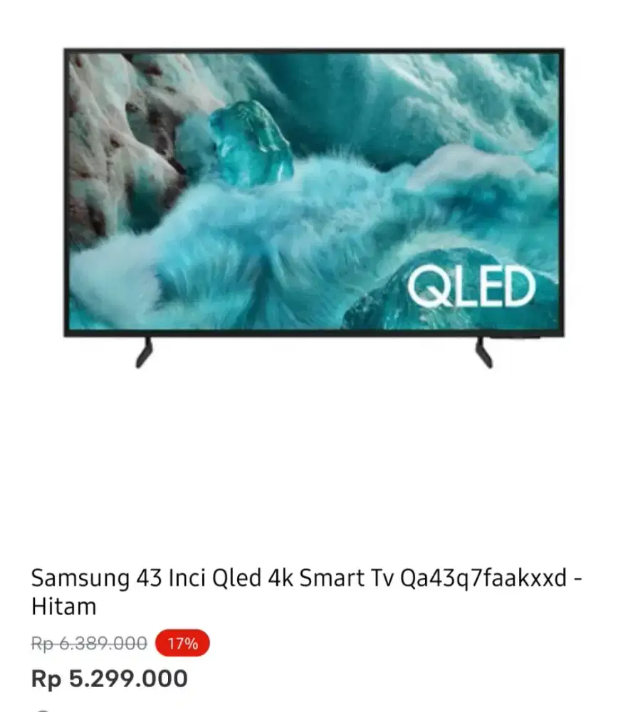 SAMSUNG SMART TV QLED 43 INCI