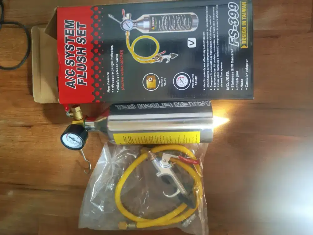 Alat Flushing Oli AC Mobil Dengan Manometer Toolkit Praktis