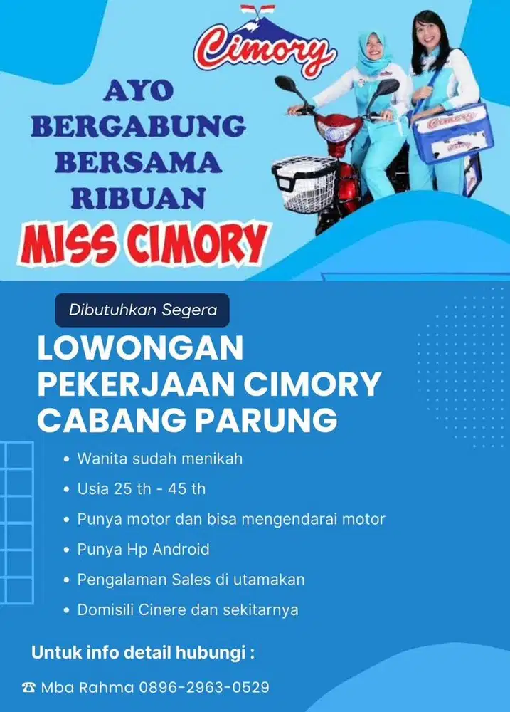 Lowongan kerja miss cimory