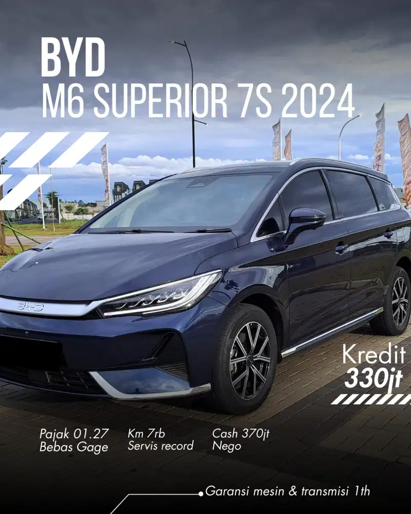 low km 7rb BYD M6 Superior 7S 2024 pemakaian 2025