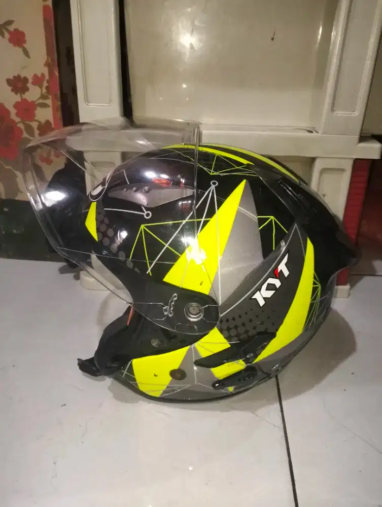 KYT GALAXY R MOTIF MATRIX BK YELLOW SIAP PAKAI LANGSUNG