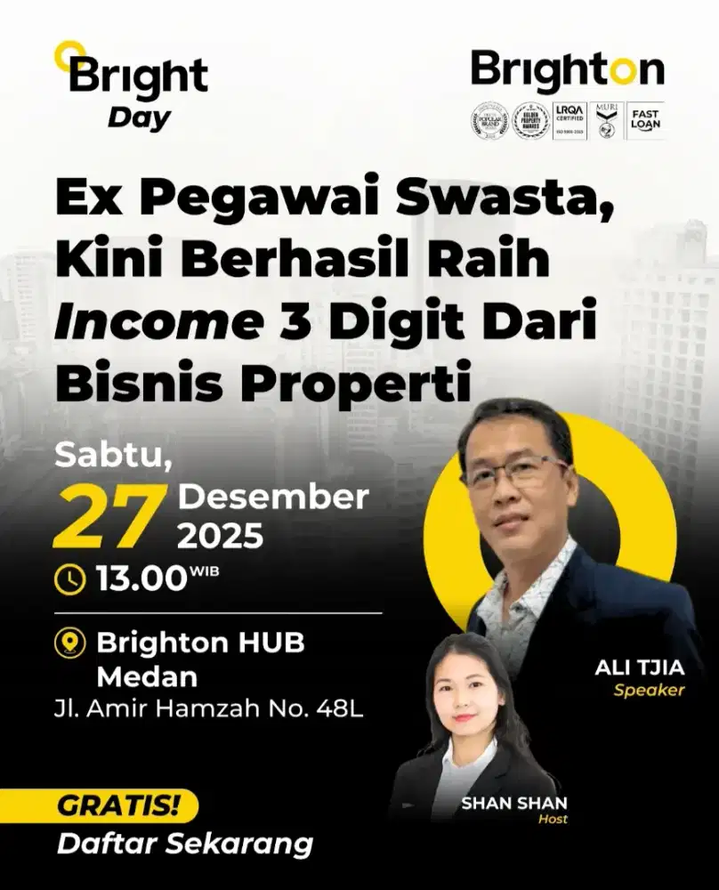 Lowongan Mitra Bisnis di Medan ( Agen property )