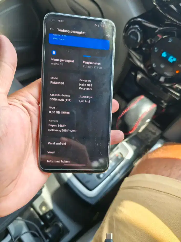 Realme 10 8/128 masih bgus lcet pemakaian bs TKR tmbh