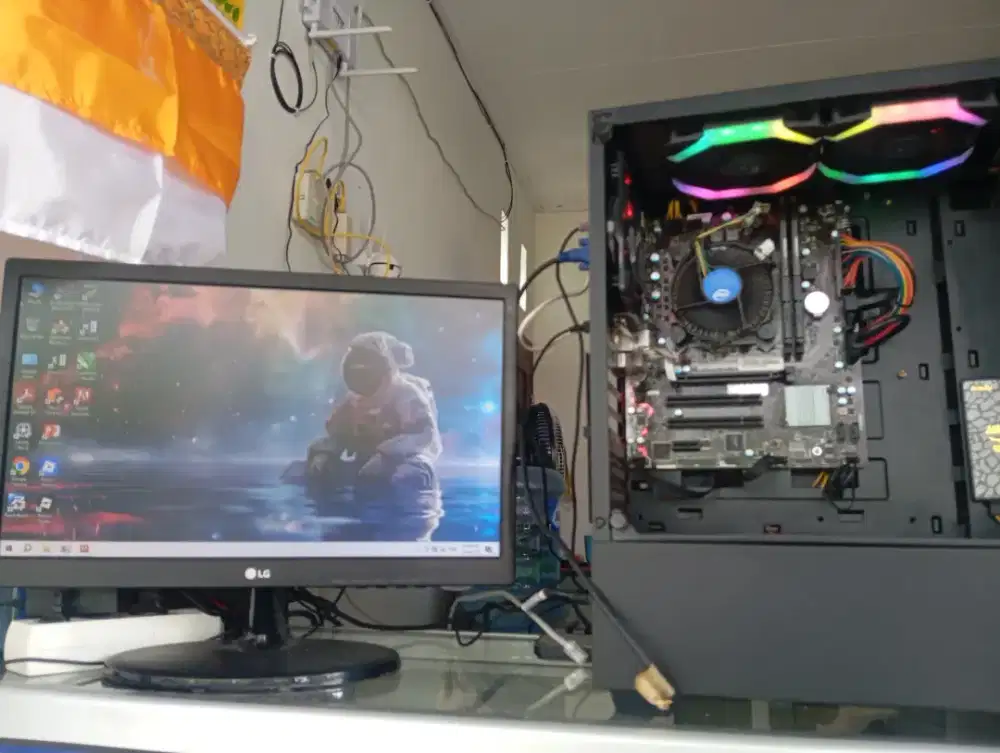 KOMPUTER PC GAME FULLSET Core i3 7100 RAM 16GB DDR4  SSD 128GB Hdd 1TB