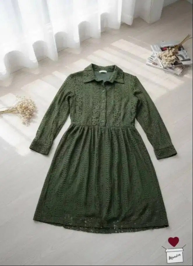 DRESS KOREA HIJAU ARMY SELUTUT | MURAH