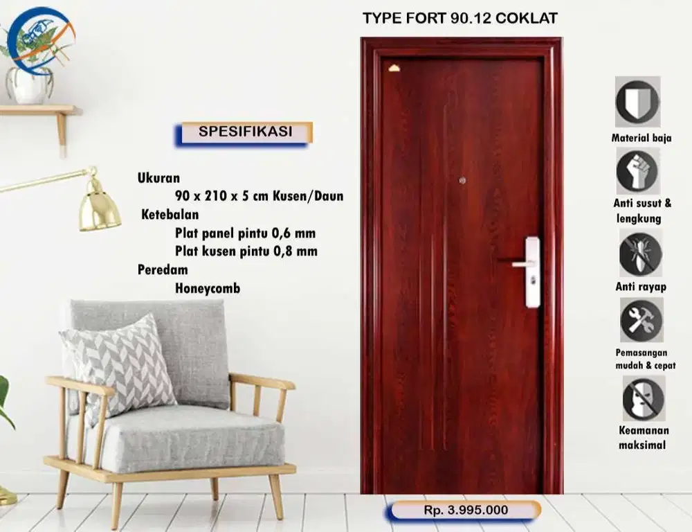 Jual Pintu baja berkualitas tinggi untuk rumah kota Padang