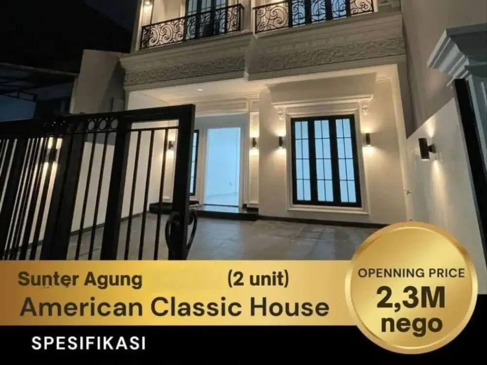 Rumah American Classic Brand New di sunter