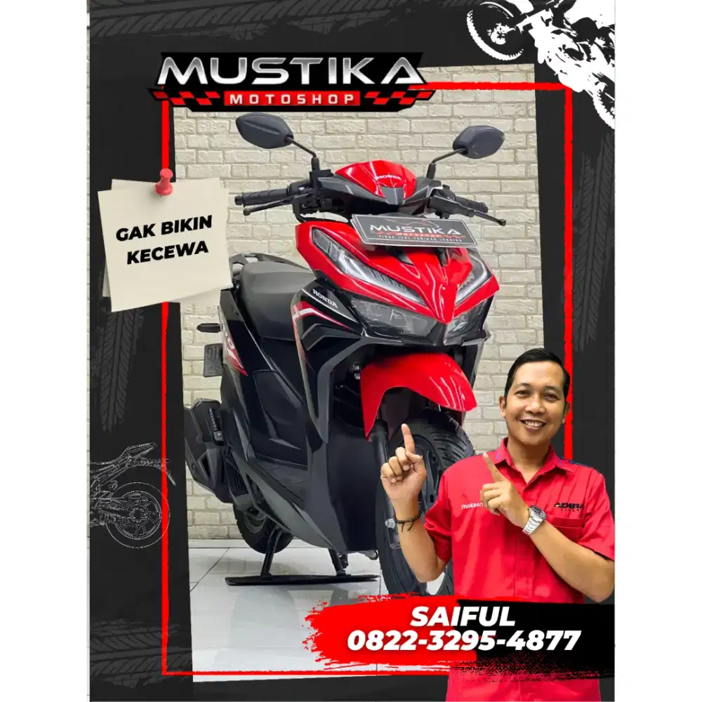 Odo 6rb Istimewa!!Honda Vario 125 Fi 2024 Plat Jatim Mulus-Mustika