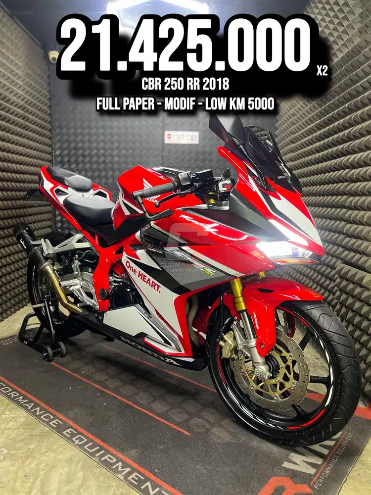 CBR 250 RR OR CBR 250RR 2018 RED RACE LOW KM 5XXX MODIF RAWATAN SUPERB