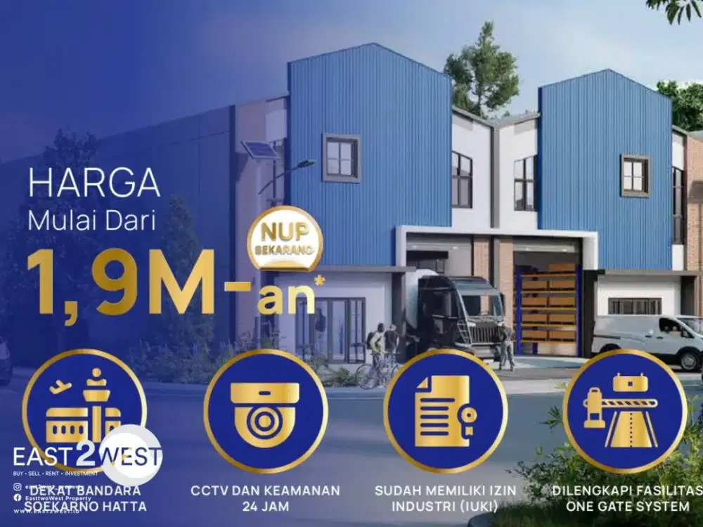 Dijual Gudang New Launching Luxima Bizhub Pakuhaji Tangerang 4 in 1 Murah Lokasi Super Strategis