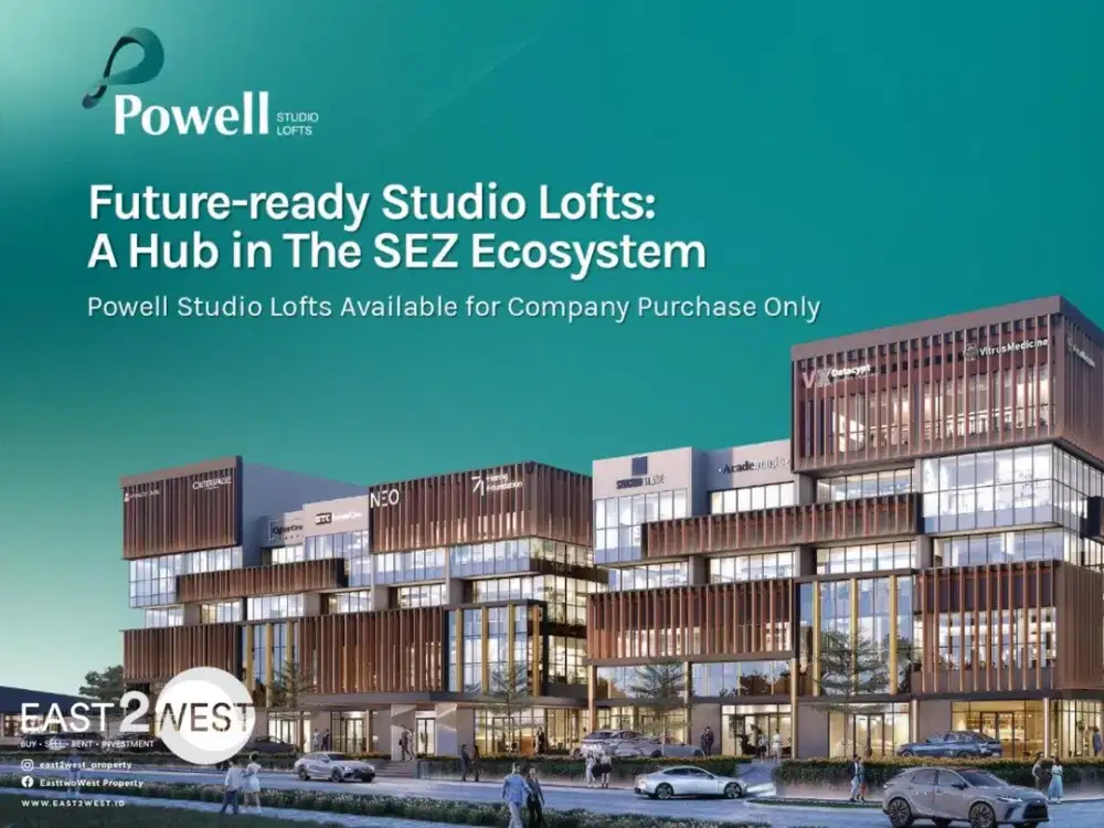 Dijual Infinite Business Possibilities In Powel Studio Loft KEK BSD City Tangerang Unit Terbatas Lokasi Bagus Super Strategis