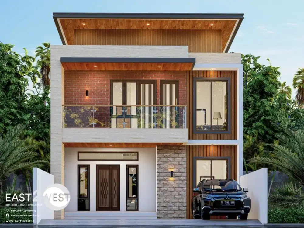 Dijual 2 Rumah Modern Minimalis Nusa Loka BSD City Tangerang Selatan Lokasi Nyaman Sangat Strategis